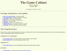 Tablet Screenshot of gamecabinet.com